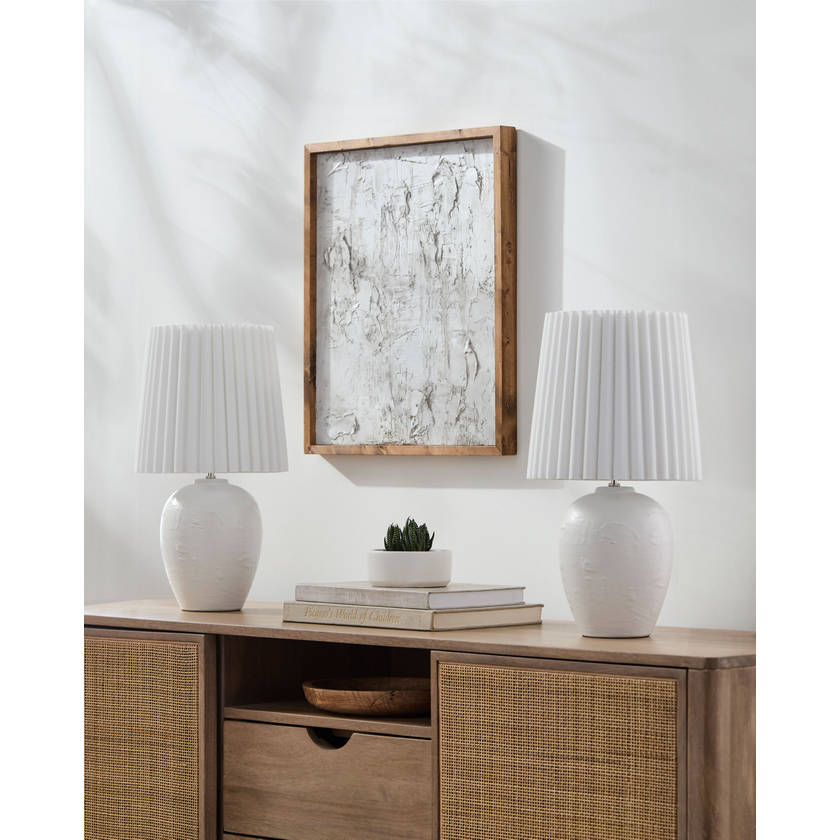 Register Modern White Table Lamp